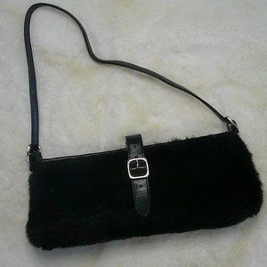 Rob Ference Los Angeles handbags - Y2K black faux fur mini purse